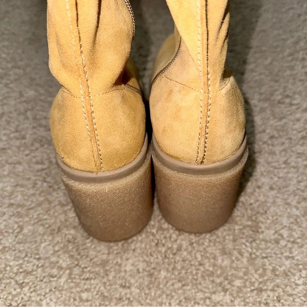 FREE PEOPLE Suede Platform Boots